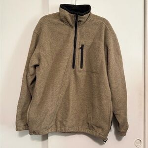 Eddie Bauer Beige Fleece with Dark Trim